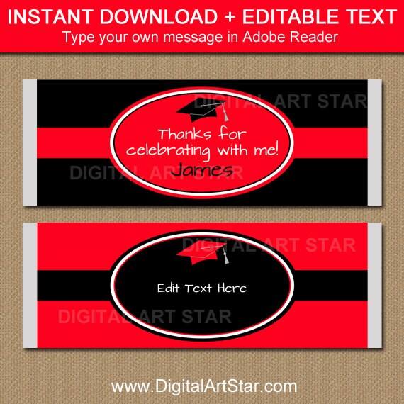 graduation candy bar wrapper templates free Free printable graduation candy bar wrappers templates ideas of.