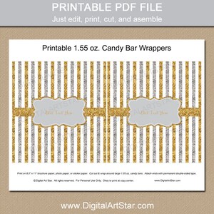 Editable Candy Bar Wrapper, Chocolate Wrapper, Printable 40th Birthday ...