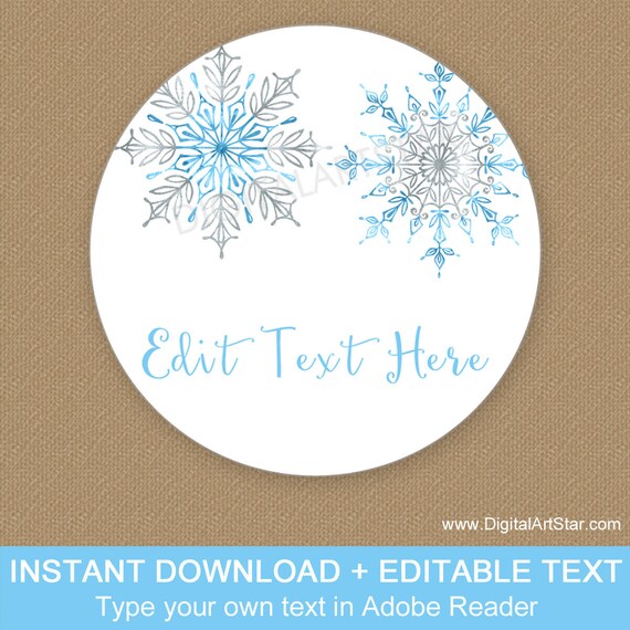 Snowflake Favor Stickers, Winter Wedding Favor Stickers, Snowflake Baby Shower Gift Tags, Winter Birthday Favor Labels, Favor Box Stickers Il_570xn