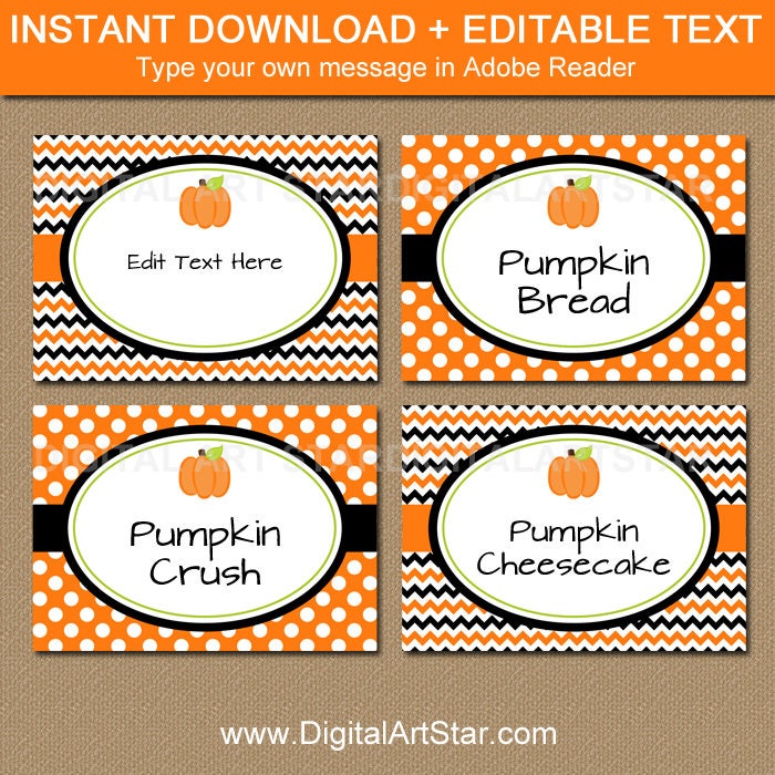 Halloween Labels for Food Halloween Place Cards Little | Etsy