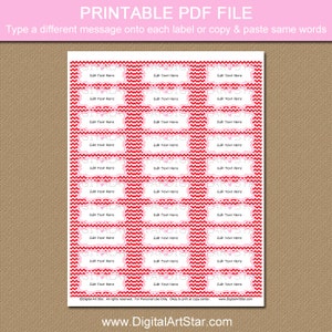 EDITABLE Valentines Day Address Labels Printable Valentine Return ...