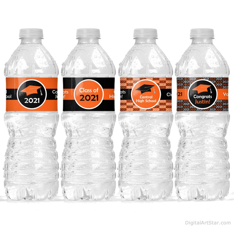 Black and Orange Graduation Party Decorations 2021 Graduation Etsy