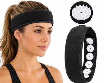 Acupressure Headband for Headache and Migraine Relief Forehead Tension and Circulation Boost Wrinkle & Fine Line Support Multi-Way Wear We