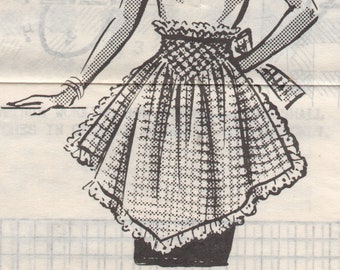 1950's Smocked Hostess Pattern - One Size - Instant PDF Download