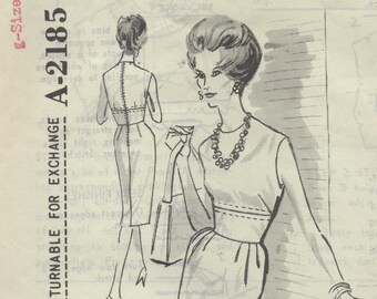 1960's Spadea - Anthony Blotta - One Piece Dress with contrast waist - Bust 34” - No. 2185