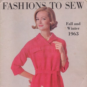 E-Book 1963 Mail Order Fashions to Sew Fall and Winter Catalog - PDF Download