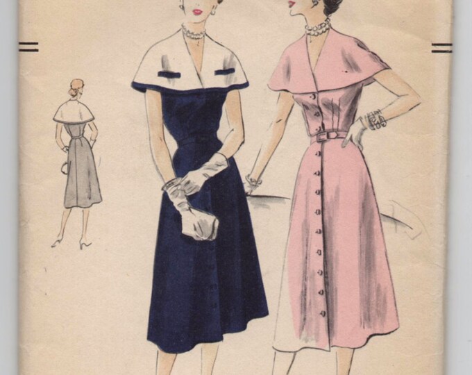 1950’s Vogue One Piece Dress and Bolero Jacket Pattern - Bust 36” - No. 8865