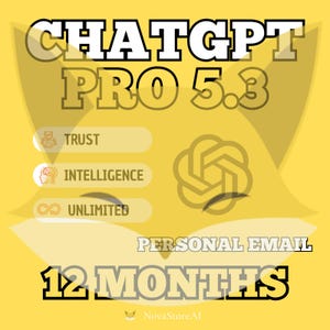 ChatGPT Pro GPT-5.3 Workspace | 12 Months | Personal Email | READ DESCRIPTION