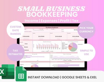 Różowy arkusz kalkulacyjny do księgowości Arkusze Google Śledzenie dochodów i wydatków małych firm Śledzenie zysków i strat Arkusz finansowy dla freelancerów