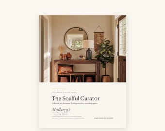 The Complete Soulful Curator Guide | Interior Design Style Guide, Boho Global Eclectic Home Printable