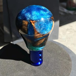 Spalted maple and resin shift knob 014
