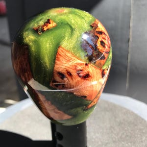 Spalted maple and resin shift knob 015