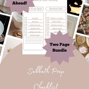 Lista de verificación para la preparación del sábado cristiano / Planificador de reinicio dominical (Descarga digital)