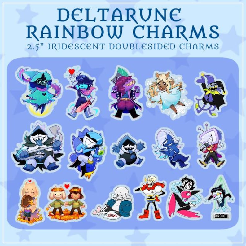 Deltarune Iridescent Charms - Etsy