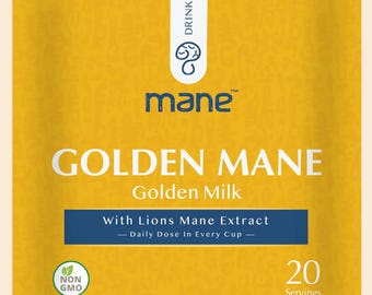 Golden Milk: Lion's Mane Extract, Caffeine Free, Non-GMO