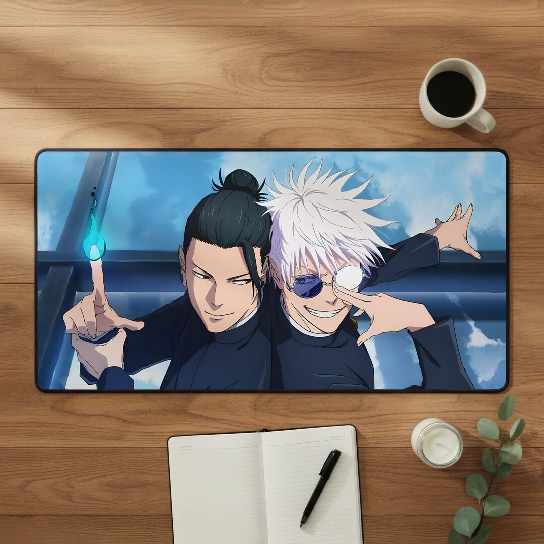 Gojo Mouse Computer Thing Satoru Gojo and Suguru Geto Mouse Pad, Jujutsu Kaisen Anime Desk Mat ...
