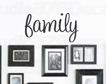Family Wall Decal - Vinyl Wall Decor - Family Wall Phrase - Home Decor - Vinyl Lettering - Wall Lettering -  13x7