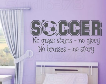 Soccer Wall Decal: Sports Quote for Kids Room Decor
