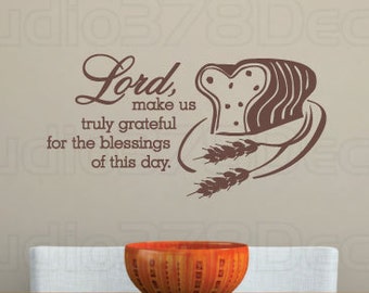Grateful Blessings Vinyl Wall Decal – Thanksgiving Decor, 11x22
