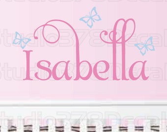 Personalized Girls Monogram - Childrens Decor - Nursery Wall Decals - Vinyl Wall Decal - Custom Wall Decal - 10in