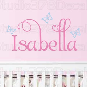 Personalized Girls Monogram - Childrens Decor - Nursery Wall Decals - Vinyl Wall Decal - Custom Wall Decal - 10in