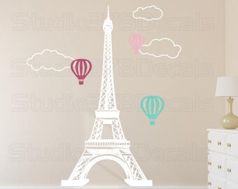 Eiffel Tower Vinyl Wall Decal | Paris Nursery Decor