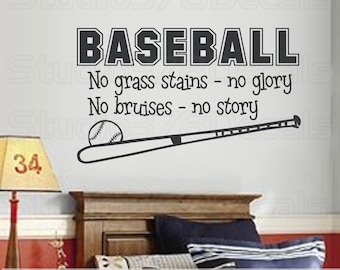 Baseball Quote Vinyl Wall Decal – Boys Room Sports Decor