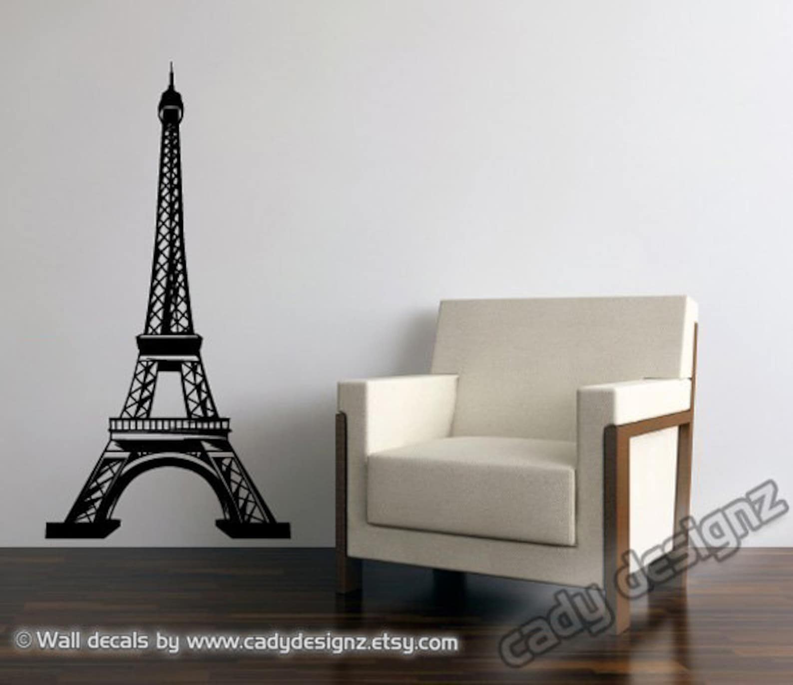 Eiffel Tower Vinyl Wall Decal 5ft Home Decor Baby Etsy