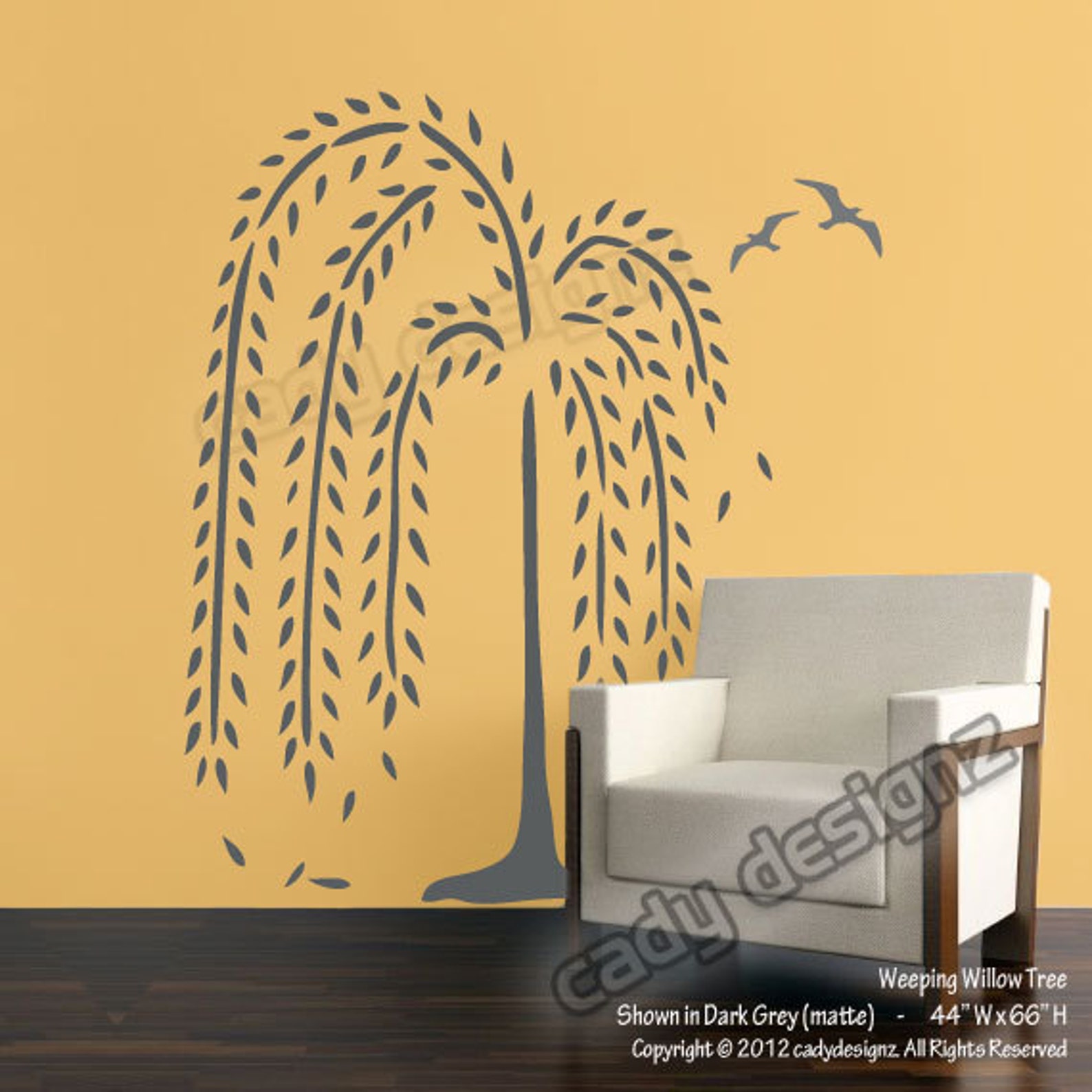 Weeping Willow Tree Wall Decal Nursery Wall Decals Home Etsy