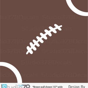 Large Football Threading | White | Brown | Football Decor | Play Room Wall Decal | Boys Room Decor | Large Sports Decal | Sports Wall Decal