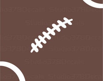 Football Threading | White | Brown | Football Decor | Play Room Wall Decal | Boys Room Decor | Large Sports Decal | Sports Wall Decal | LG