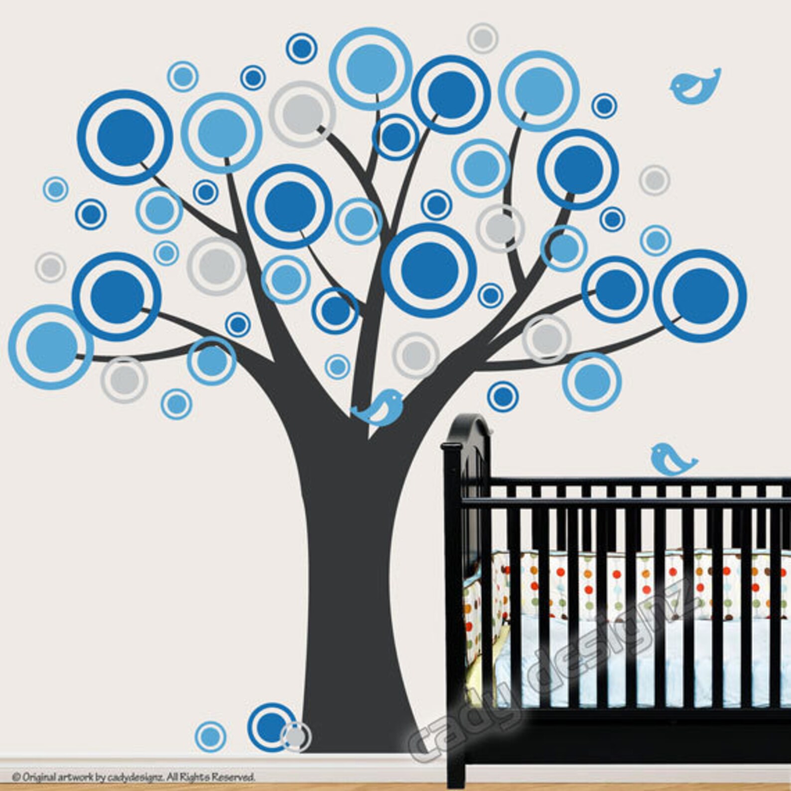 Nursery Wall Decal Vinyl Tree Childrens Decor Nursery Etsy