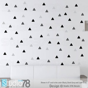 Triangle Vinyl Wall Decals - Triangle Decals for Baby Nursery - Trend Decor - Triangle Wall Decals - 3in - Multi Pack