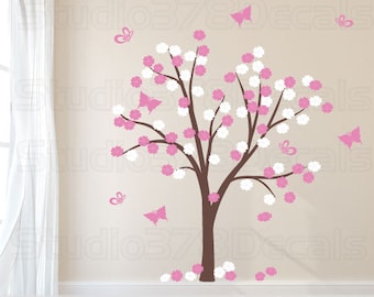 Cherry Blossom Tree Vinyl Wall Decal | Nursery Wall Art