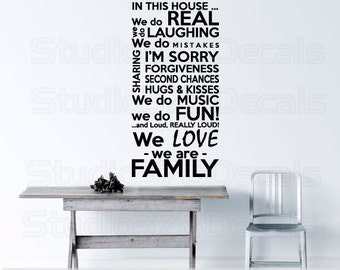 Family Rules Vinyl Wall Decal | In This House We Do | Subway Art | Family House Rules | Family Decal | Vinyl Lettering | 18x36