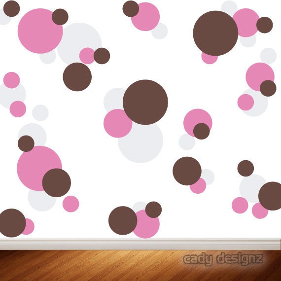 Polka Dots Vinyl Wall Decals - Childrens Decor - Nursery Wall Decals - Kids Room Decor - Bubble Decals - Circles - Boys and Girls - 54ea