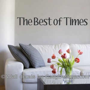 The Best of Times - Vinyl Wall Saying - Wall Phrases - Home Decor - Vinyl Lettering -Family Vinyl Wall Decal - 36x4