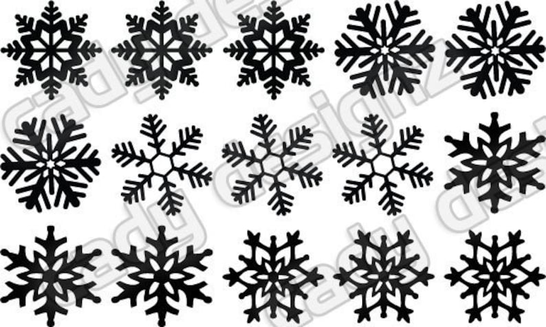 Snowflakes 4in Window Decals Christmas Holiday Decorations Winter Decor Vinyl Window Decals 15 Pack image 2