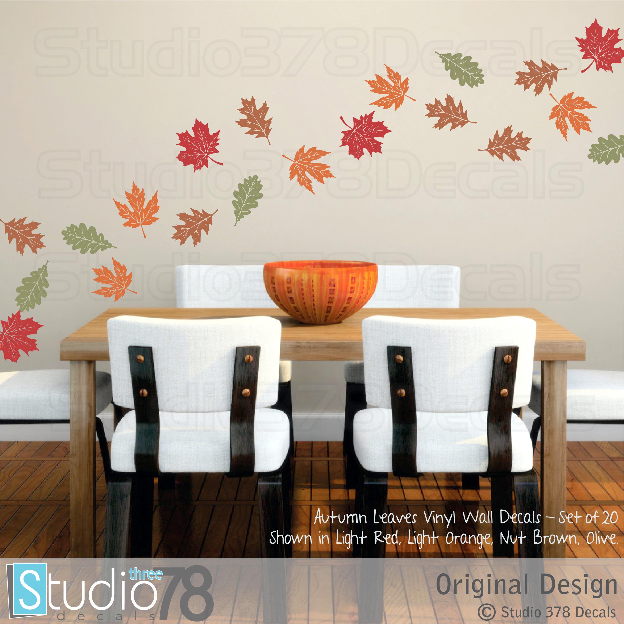 Autumn Leaves Wall Decals - Fall Home Decor, Set of 20 - Etsy