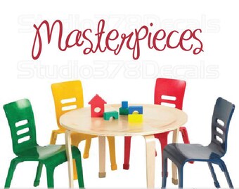 Masterpieces Wall Decal | Kids Art Display, Playroom Decor