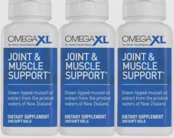 3 PACK Omega XL 300 Capsules-Green Lipped Mussel Joint & Muscle Relief Supplement