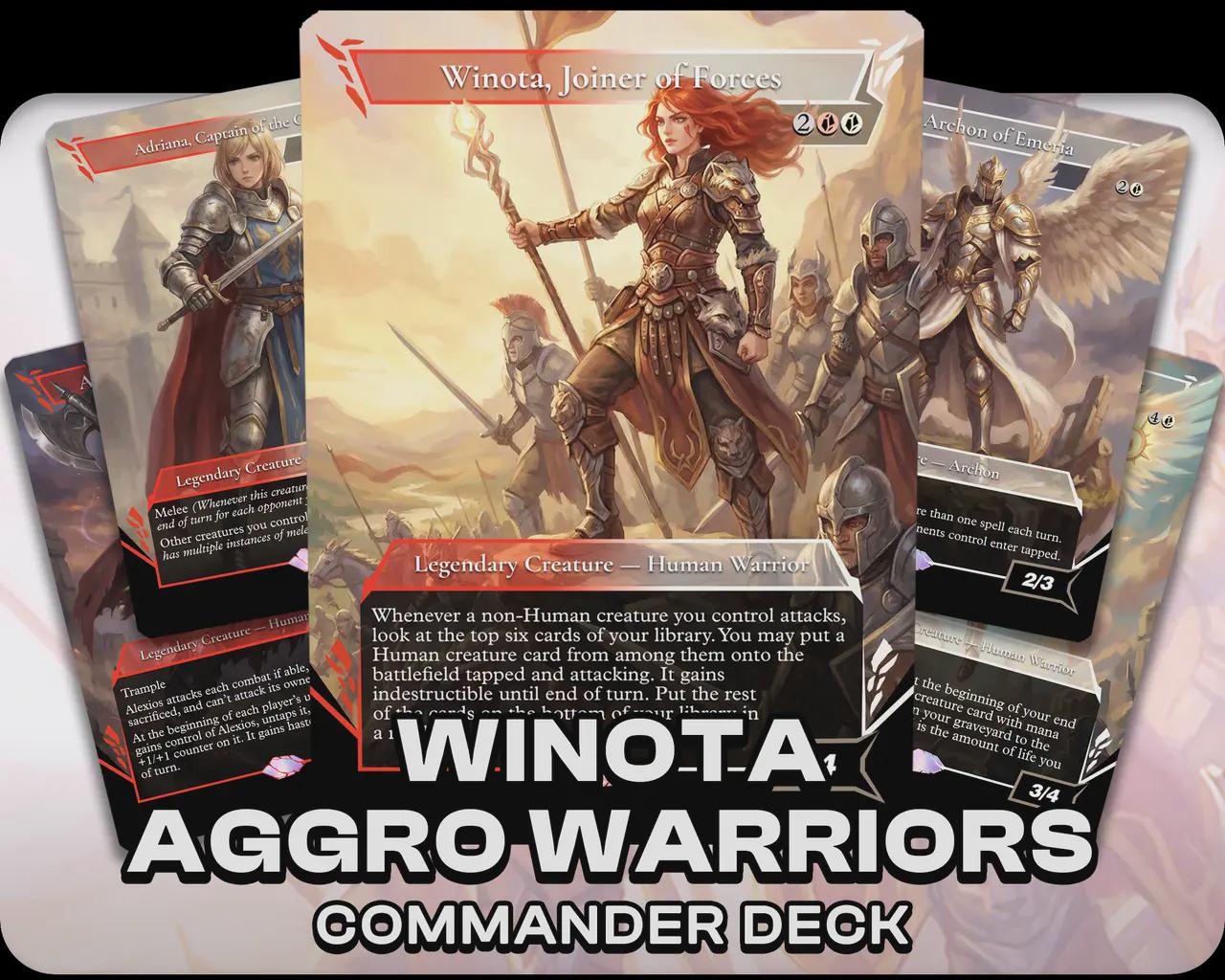 mtg winota commander deck MTG Commander Deck EDH Deck Winota, Joiner of Forces 100 Magic Cards Custom  Deck Humans Boros