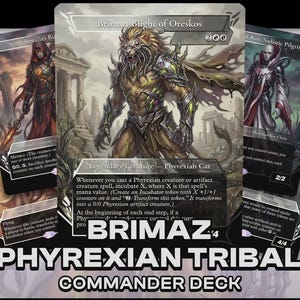 mtg brimaz commander deck March of the Machine Brimaz, Blight of Oreskos Standard Deck Protector  Sleeves (100ct) for Magic: The Gathering
