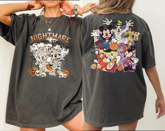 Retro Disney Halloween Comfort Colors Shirt, Spooky Season Shirts, Halloween Gift WPS085