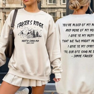 Fraser's Ridge Sweatshirt and Hoodie,North Carolina Sweater,Birthday Gift WPS114 image 3