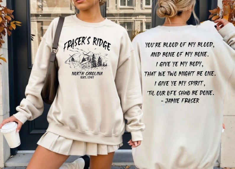 Fraser's Ridge Sweatshirt and Hoodie,North Carolina Sweater,Birthday Gift WPS114 image 3
