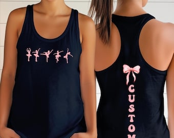 Custom Dance Racerback and Vneck, Personalized Dance Tee, Dance Coach Gift WPS138