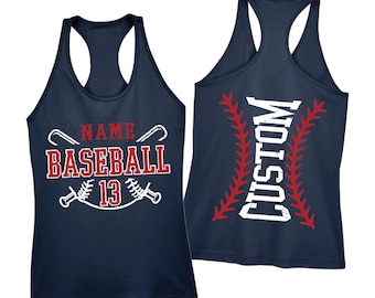 Custom Baseball Racerback, Baseball Fan Vneck, Baseball Team Gift WPS012