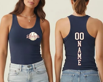 Custom Baseball Mom Racerback, Personalize Mama Gift WPS068