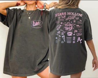 Stars Hollow Comfort Colors Shirt, Trendy Lukes Tee, Reading Fandom Gift, WPS079